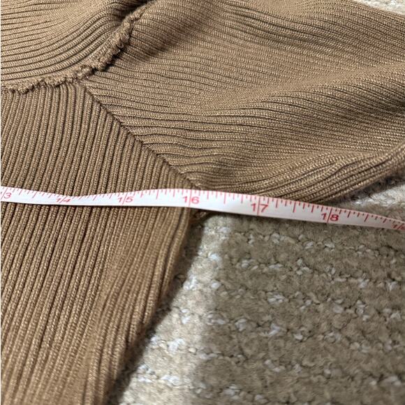 NWT Fashion Nova Tamara Camel Ribbed Knit Sweater Maxi Bodycon Dress Size XL - Picture 14 of 16
